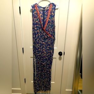 Westport Blue Multi-Color International Inspired Jumper Size 16
